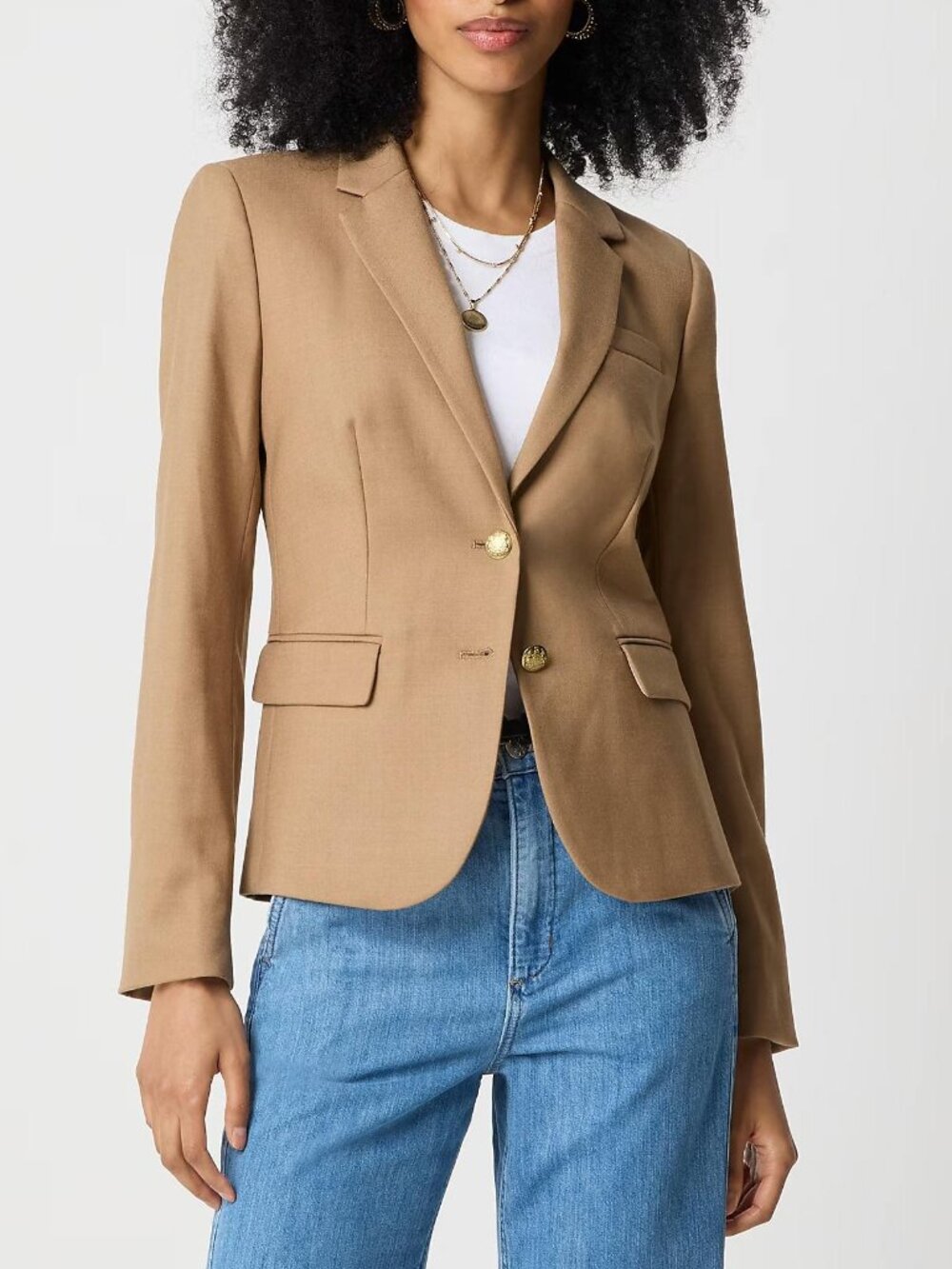 J. Crew Factory Original schoolboy blazer camel wool blend academia ivy league
